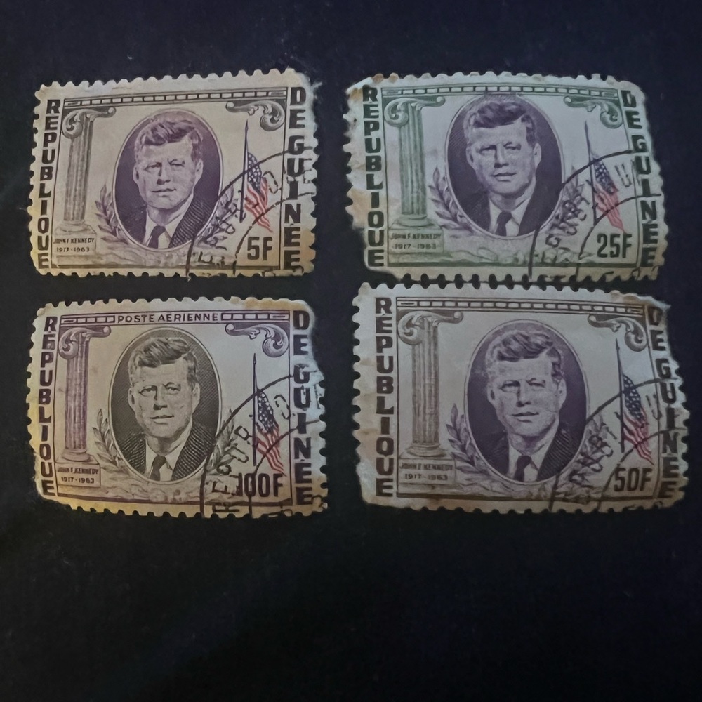 Vintage JFK Postage Stamps Set